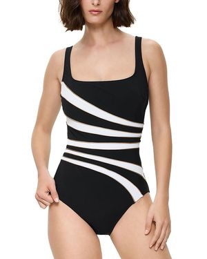 Gottex Gotten Square Neck One Piece Swimsuit - Black
