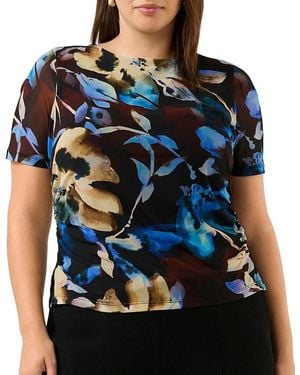 Estelle Cleo Mesh Printed Top - Blue