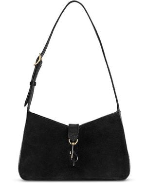 Rebecca Minkoff Megan Small Suede Shoulder Bag - Black