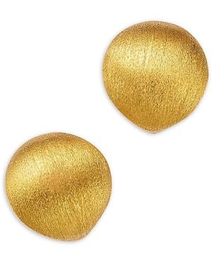 Bloomingdale's Fine Collection Brushed Curved Disc Earrings - Metallic