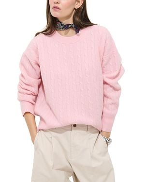 Alex Mill Charlie Cashmere Cable Knit Sweater - Pink