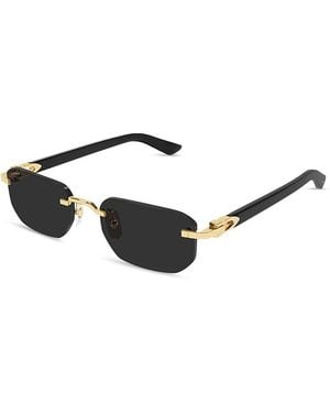 Cartier Squared Rimless Sunglasses, 53Mm - Multicolor