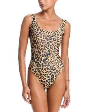 Norma Kamali Printed Super Low Back One Piece Swimsuit - Multicolor