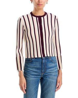 Jonathan Simkhai Iris Crewneck Cardigan Sweater - Blue