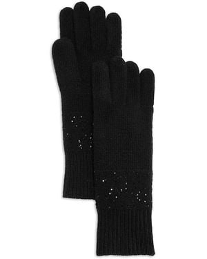 Echo Sequin Gloves - Black