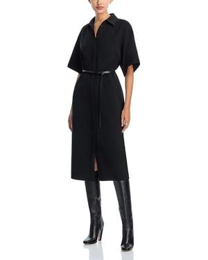 Lafayette 148 New York Drop Shoulder Shirt Dress - Black