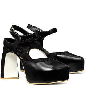 Tory Burch 110Mm Peep-Toe Platform Pumps - Black