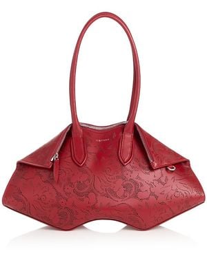 McQueen Manta Leather Top Handle Bag - Red