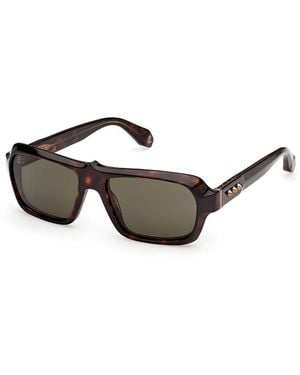 Christian Louboutin Rectangular Sunglasses, 56Mm - Metallic