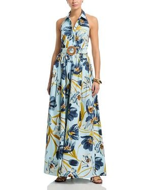 Cara Cara Quentin Belted Maxi Dress - Blue