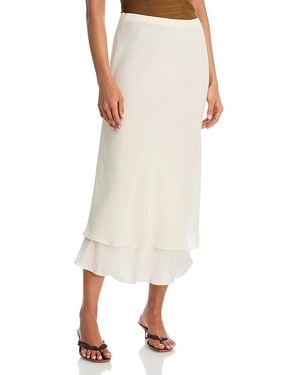Aqua Double Layer Slip Skirt - Natural