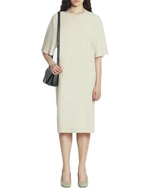 Lanvin Wool Blend T-Shirt Dress - Natural