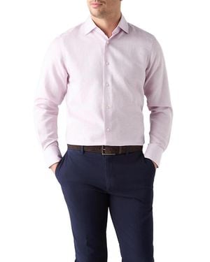 Robert Talbott Reynolds Cotton Linen Blend Shirt - Blue