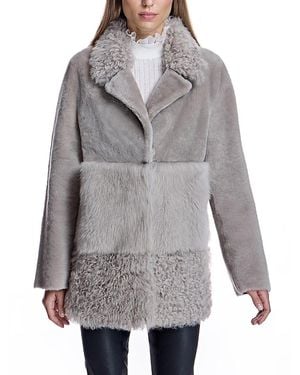 Maximilian Shearling Lamb Jacket - Gray