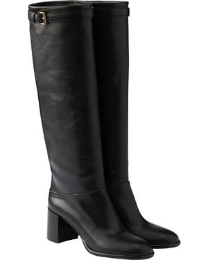Prada Leather Boots - Black
