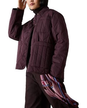 Whistles Quilted Liner Coat - Red