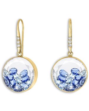 Moritz Glik 18K Sapphire & Diamond Core 15 Huggie Hoop Earrings - Blue