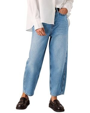 Whistles Petites Authentic High Rise Barrel Jeans - Blue