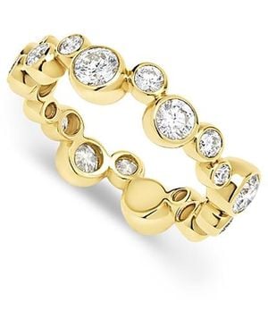 Lagos 18K Fizz Diamond Bubble Stack Ring - Metallic