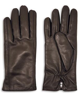 Reiss Giselle Leather Gloves - Brown