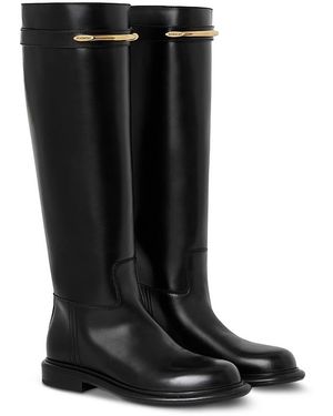 Givenchy Pinch Leather Knee High Boots - Black
