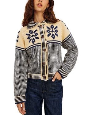 Rails Hilde Fair Isle Cardigan Jacket - Gray