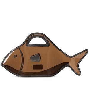 STAUD Cleo Fish Tote - Brown