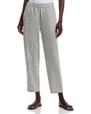 Eileen Fisher Linen Blend Ankle Lantern Pants - Gray