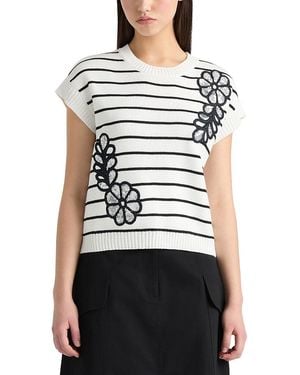 NVLT Sleeveless Sequin Detail Sweater - White