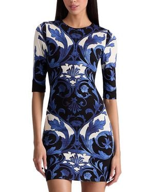 Alice + Olivia Delora Fitted Dress - Blue