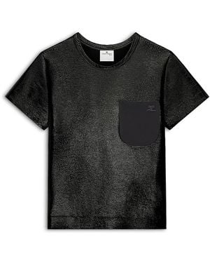 Courreges One Pocket Vinyl Top - Black