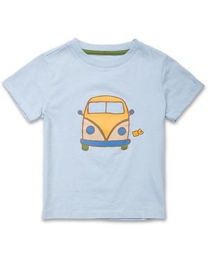 Mon Coeur Recycled Cotton Groovy Van T-Shirt - Blue