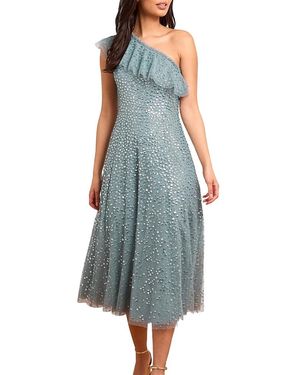 Needle & Thread Dappled Sequin Ballerina Dress - Blue