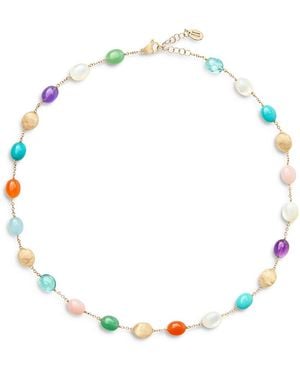 Marco Bicego 18K Siviglia Multi Stone Collar Necklace, 16.5 - Metallic