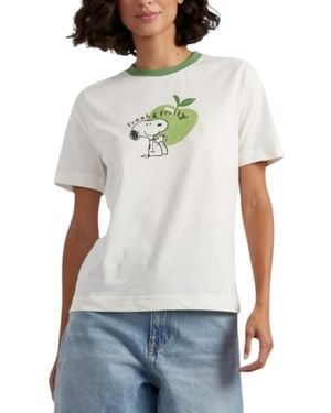 Chinti & Parker Snoopy Apple T-Shirt - White