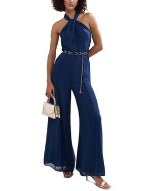 Phase Eight Gwen Chain Belt Jumpsuit - Blue