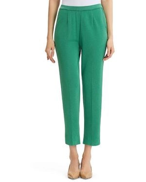 Ming Wang Knit Straight-Leg Ankle Pants - Green