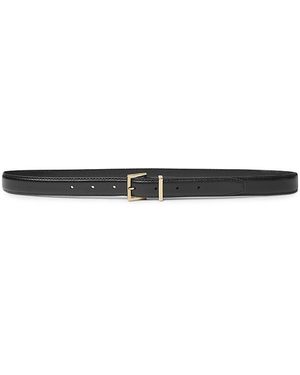 FRAME The Square Buckle Leather Belt - White