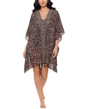Miraclesuit Topkapi Printed Lace Up Caftan - Brown