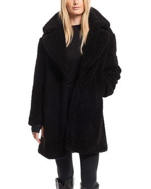 Sam. Sherpa Mid Length Coat - Black