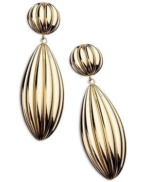 Jennifer Zeuner Lucinda Textured Drop Earrings - Metallic