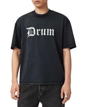 AllSaints Drum Roll Graphic Tee - Black