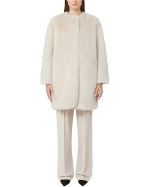 Max Mara Eros Faux Fur Coat - Natural