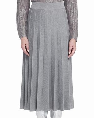 Elle Collection Elle Pleated Sweater Skirt - Gray