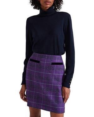 Hobbs Ruthie Wool Pencil Skirt - Blue