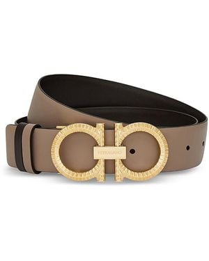 Ferragamo Donna Reversible Leather Belt - Multicolor