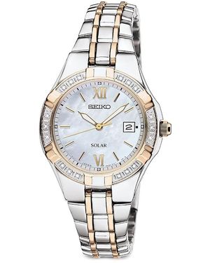 Seiko Seiko Diamond Solar Watch, 29Mm - White