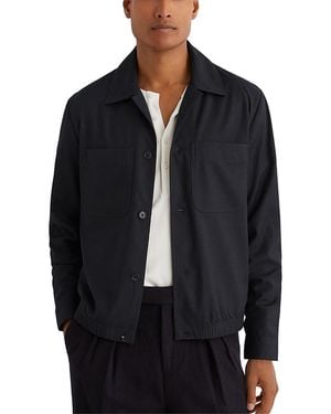Reiss Penge Brushed Overshirt - Black