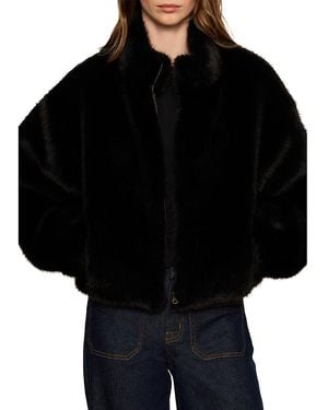 Sanctuary Everest Faux Fur Bomber Jacket - Black