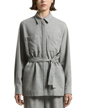 Peserico Belted Shirt - Gray